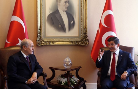 Turkey`s Davutoglu To Meet MHP Leader ?n Coalition Bid